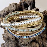 Heather 5 Strand Leather Wrap Bracelet